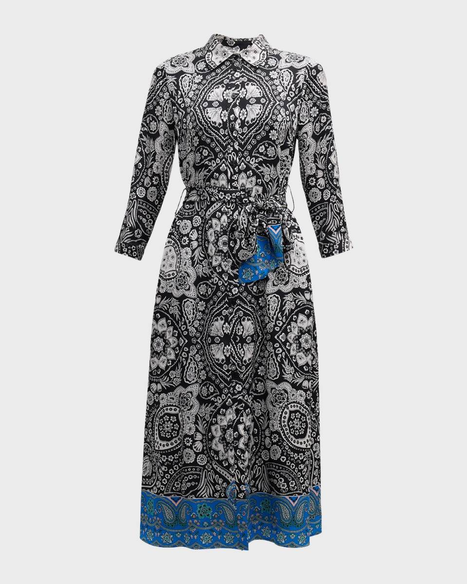 The Kataleya Floral-Print Midi Shirtdress